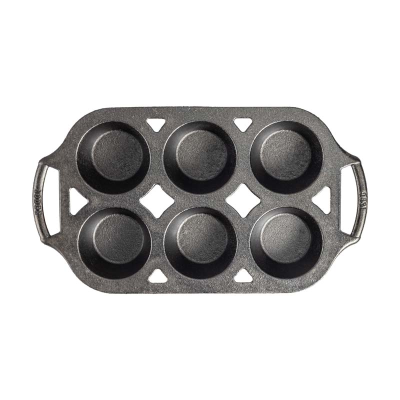 Top view of pan showing cooking area and curved handles.