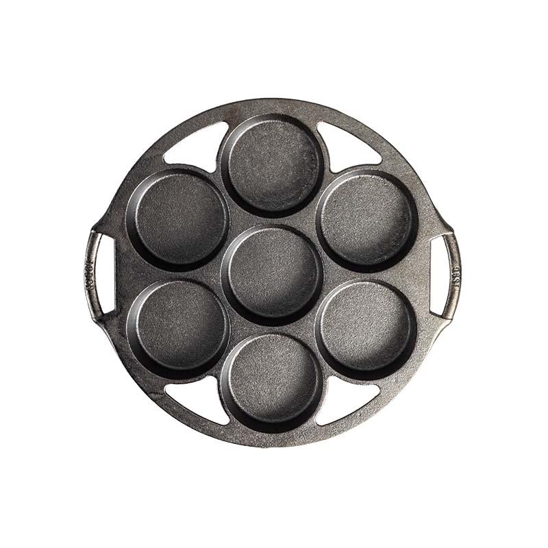Top view of pan showing cooking area and curved handles.