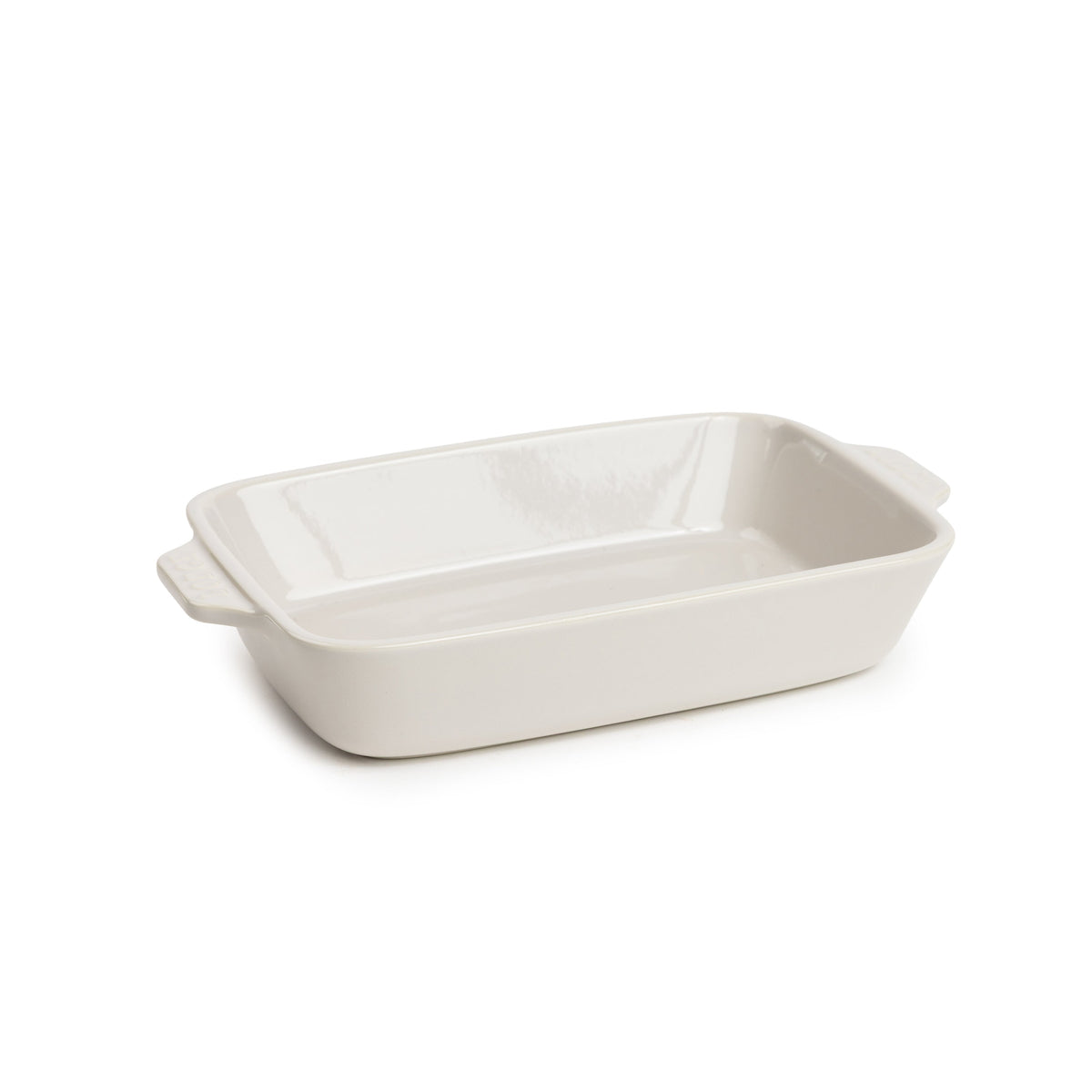 Oyster 9-by-6-inch stoneware baking dish.