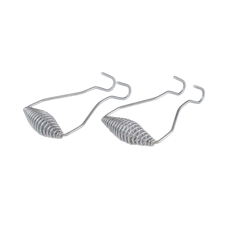 2 metal hook and carry handles with spiral handle.