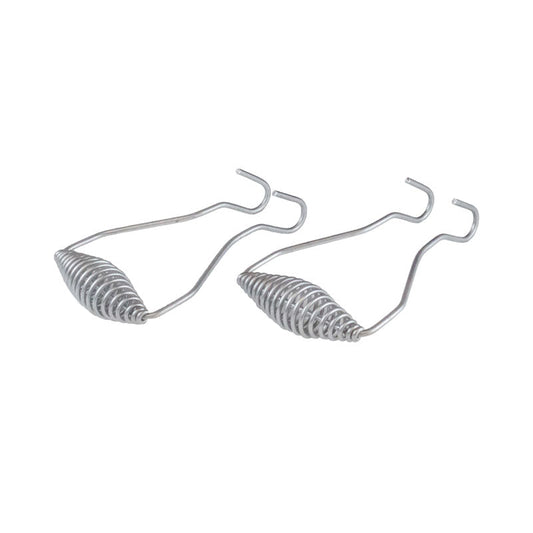 2 metal hook and carry handles with spiral handle.