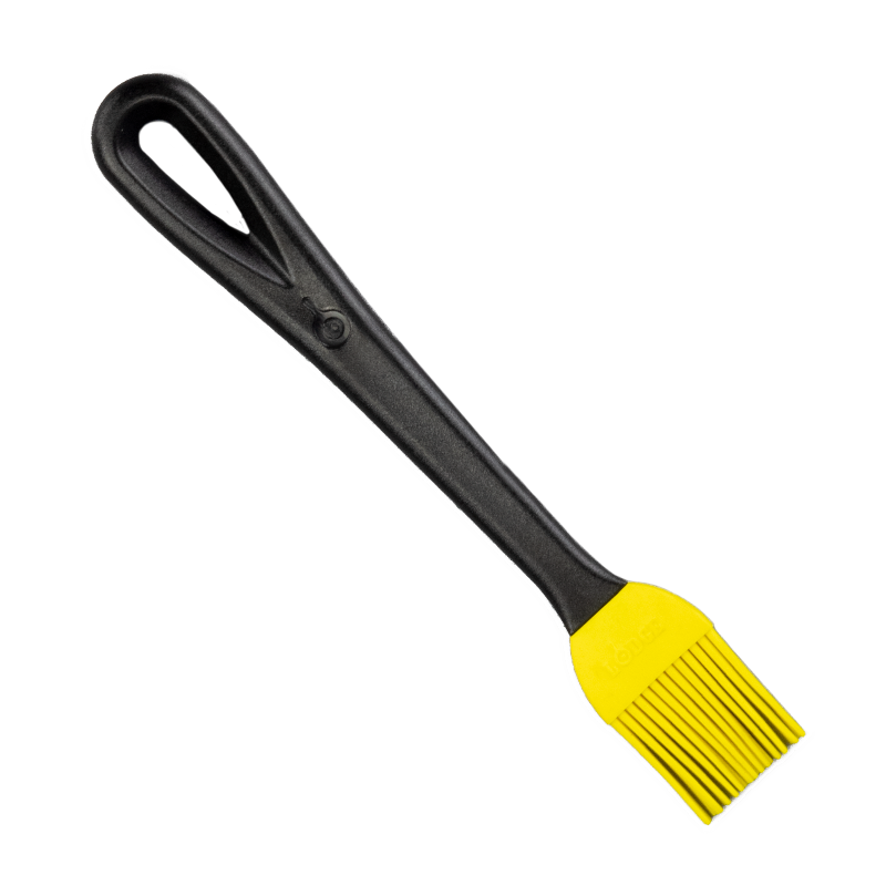 Black and yellow brush on a white background