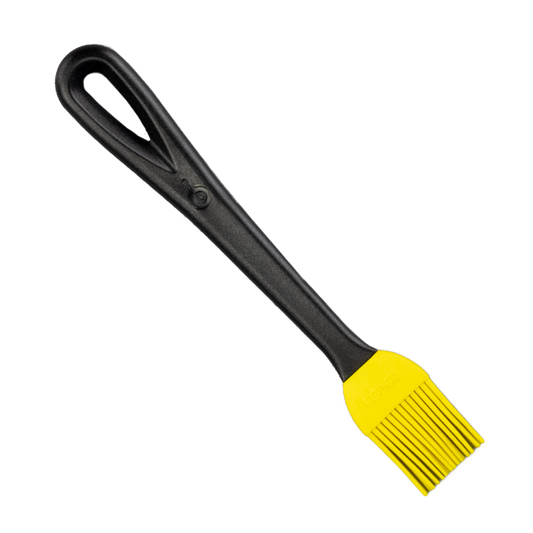 Black and yellow brush on a white background