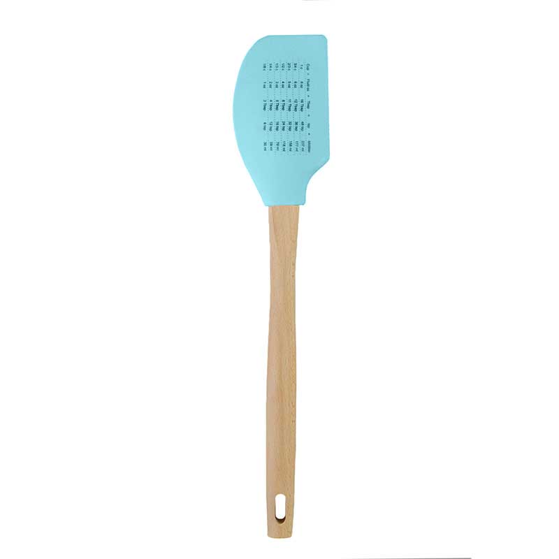 Back of spatula featuring a measurement conversion chart on the back.