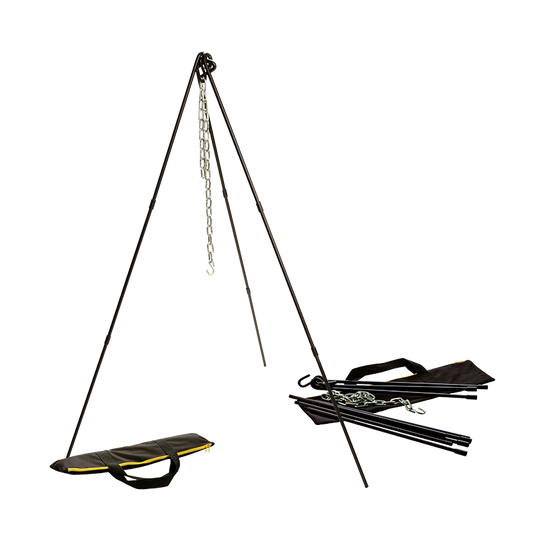 Image displaying product set up and disassembled, making it easy to travel with.