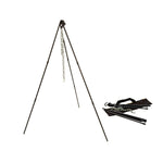 Black tripod with chains on a white background