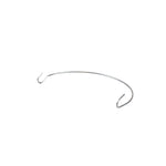 Silver bail handle with hook at each end.