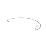 Silver bail handle with hook at each hand.