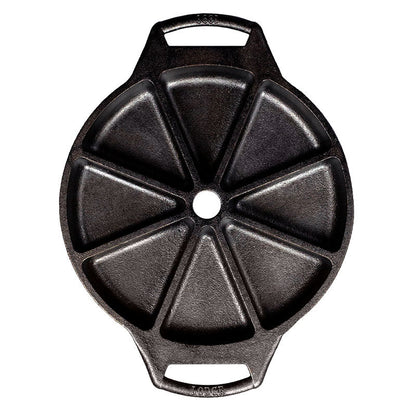Top view of pan showing triangular shape of wedge's with round corners and a curved top to go with circle pan.