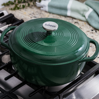 Dutch oven on stovetop.