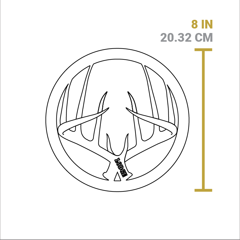 Dimensional drawing of product. Diameter is 8 inches.