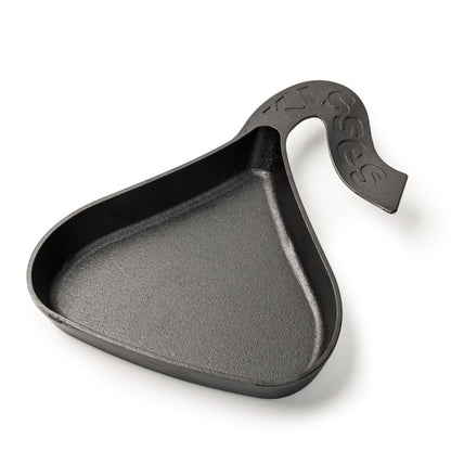 Close up view of skillet.