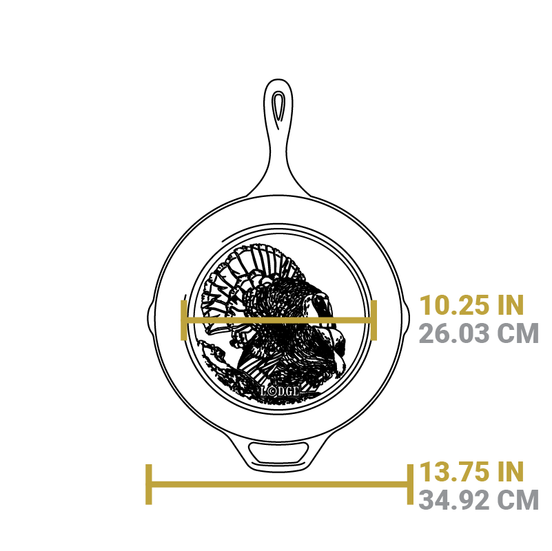 Dimensional drawing of product. Total width is 13.75 inches, width of flat bottom is 10.25 inches.