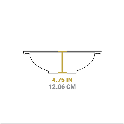 Dimensional drawing of product. Height is 4.75 inches.