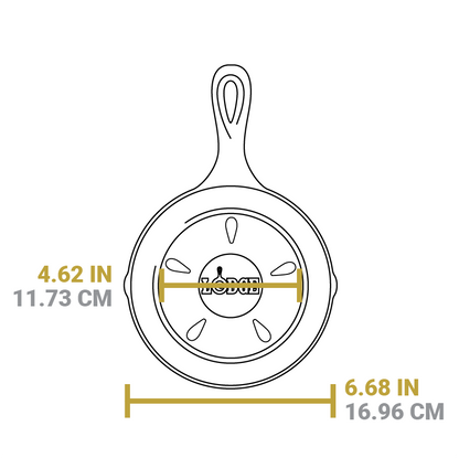 Dimensional drawing of product. Total width is 6.68 inches.