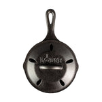 Cast iron skillet with lid which has holes to facilitate smoking.
