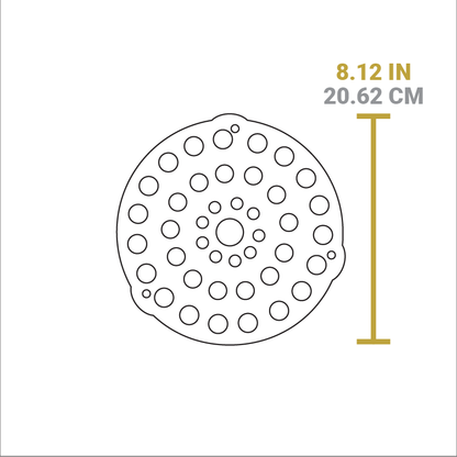 Dimensional drawing of product. Total length is 8.12 inches.