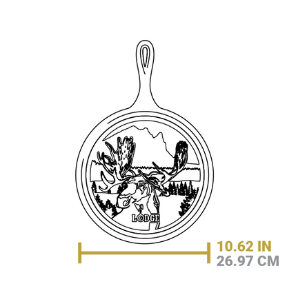 Dimensional drawing of product. Width of flat bottom is 10.62 inches.