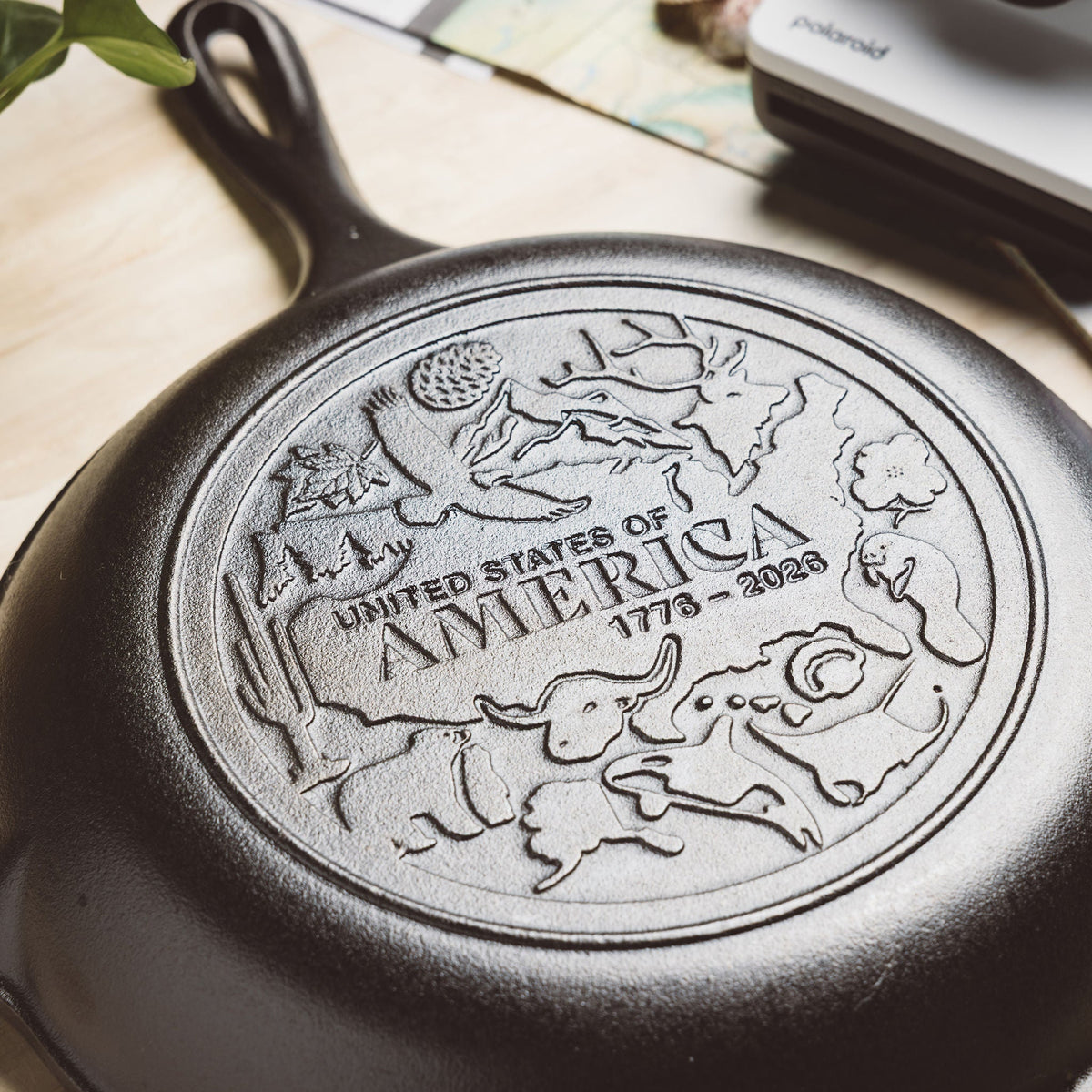 Close-up view of engraved design.