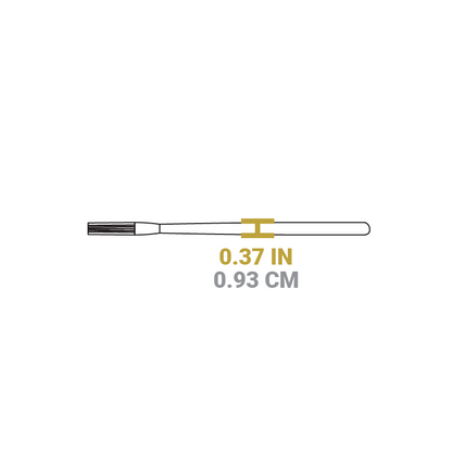 Dimensional drawing of product. Height is 0.37 inches.
