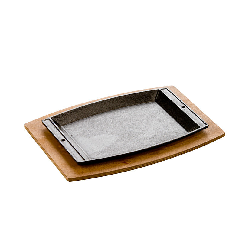 Griddle placed on our wood underliner.