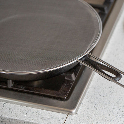 Close-up of screen on skillet.