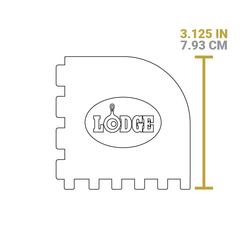 Dimensional drawing of product. Length is 3.125 inches.