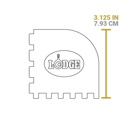 Dimensional drawing of product. Length is 3.125 inches.