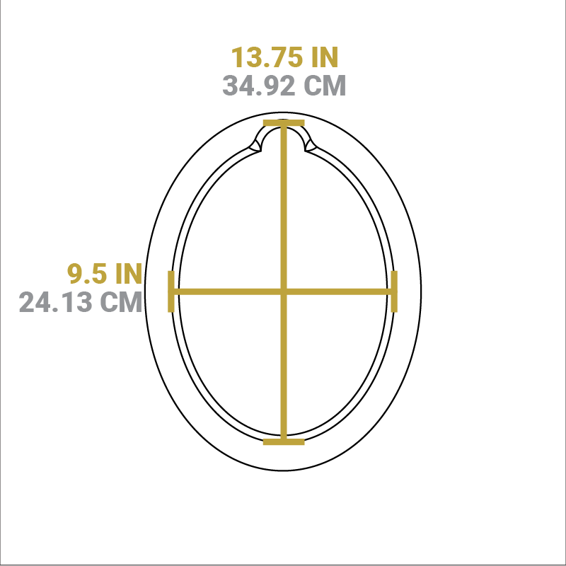 Dimensional drawing of product. Length of section where griddle sits is 13.75 inches and the width is 9.5 inches.