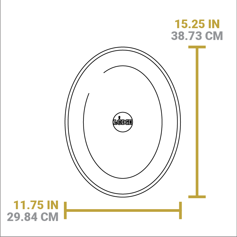 Dimensional drawing of product. Full length is 15.25 inches and full width is 11.75 inches.