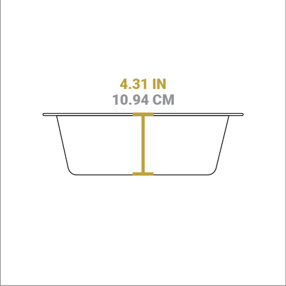 Dimensional drawing of product. Height is 4.31 inches.