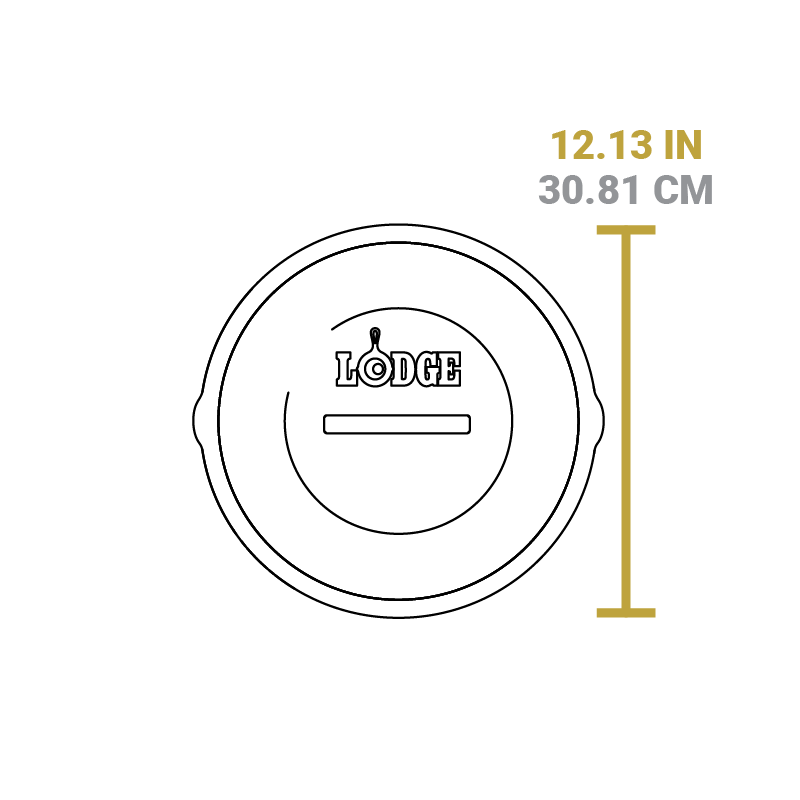 Dimensional drawing of product. Total length is 12.13 inches.