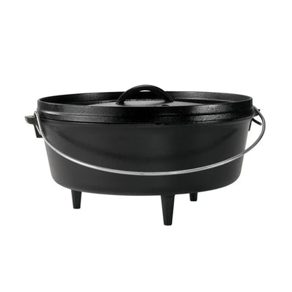 Dutch oven with 3 legs and a bail handle, making it great for camp cooking no matter the method.