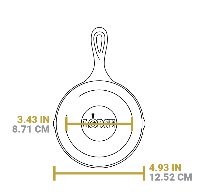 Dimensional drawing product. Flat bottom width is 3.43 inches, total width is 4.93 inches.