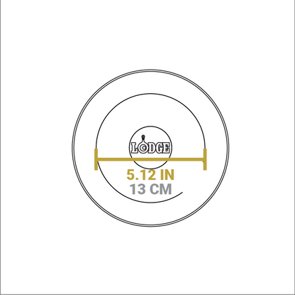 Dimensional drawing of product. Width of flat bottom is 5.12 inches.