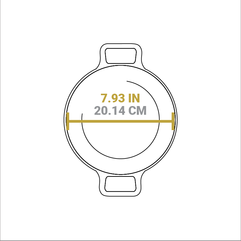 Dimensional drawing of product. Total width is 7.93 inches.