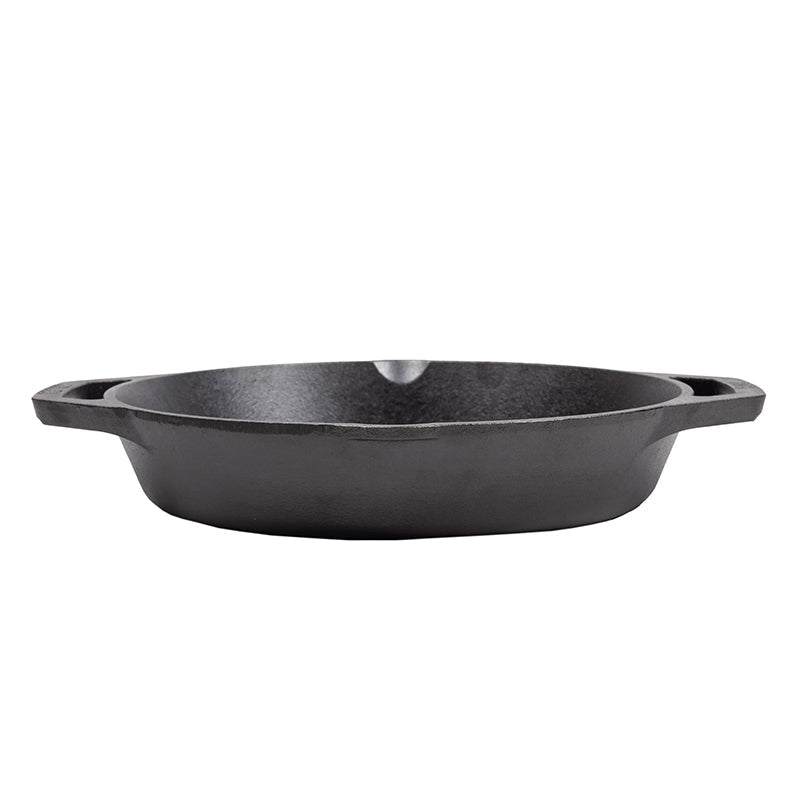 Profile view of pan.