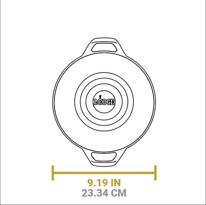 Dimensional drawing of product. Length is 9.19 inches.