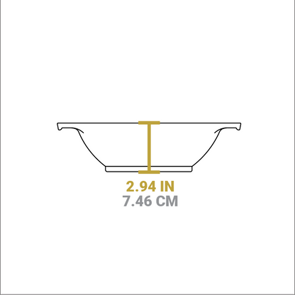 Dimensional drawing of product. Total height is 2.94 inches.
