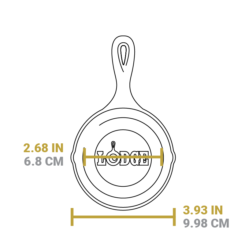 Dimensional drawing product. Flat bottom width is 2.68 inches, total width is 3.93 inches.