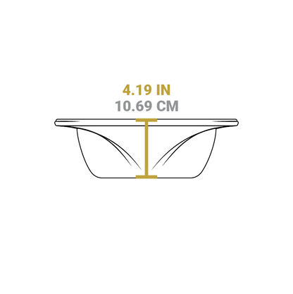 Dimensional drawing of product. Height is 4.19 inches.
