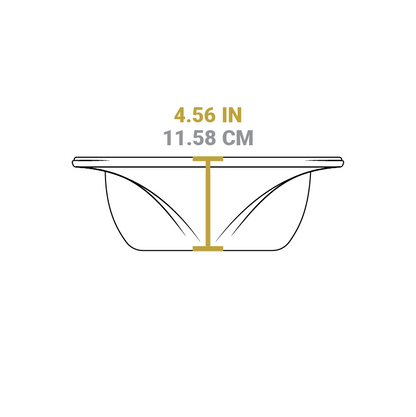 Dimensional drawing of product. Height is 4.56 inches.